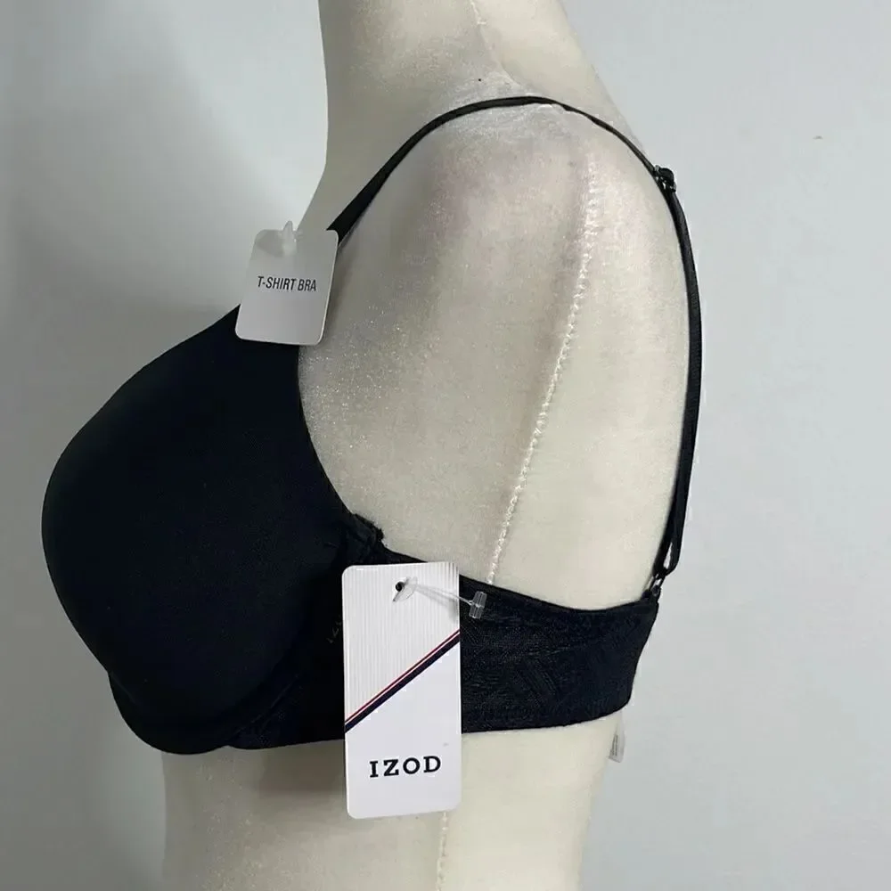 NWT IZOD T-shirt underwire padded bra.  Size 36C. Adjustable length straps.